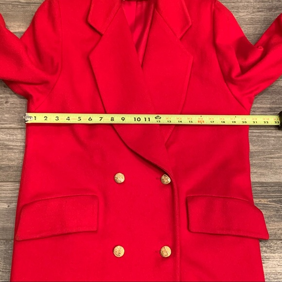 Wacs Works VTG Long Red Vintage Coat Jacket Long Length  M Medium USA - Picture 13 of 14